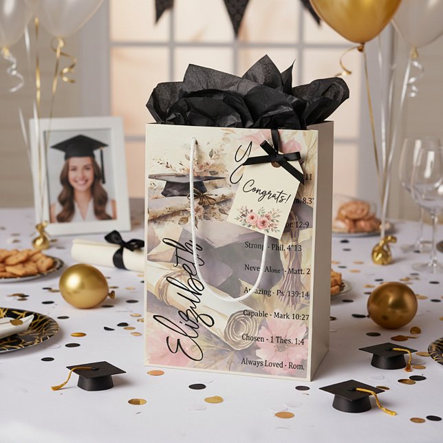 Sacola Para Presentes Média Você é linda formatura personalizada (Criador carregado)