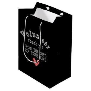 Sacola Para Presentes Média Voluntário Obrigado Gift Goodie Bag