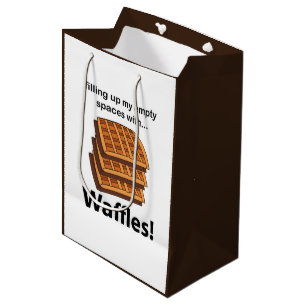 Sacola Para Presentes Média Waffles Preenchendo Meus Espaços Vazios Com Waffle