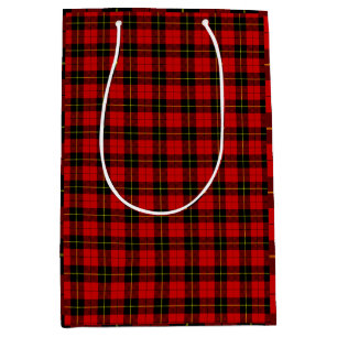 Sacola Para Presentes Média Wallace Red Tartan