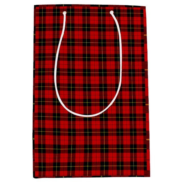 Sacola Para Presentes Média Wallace Red Tartan (Frente)