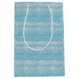 Sacola Para Presentes Média Watercolor Winter Pattern