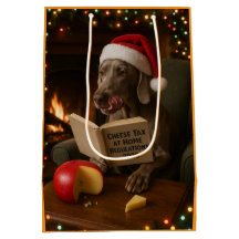 Weimaraner Cheese Tax Christmas gift bag 