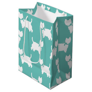 Sacola Para Presentes Média West Highland Terrier Dog Puppy Westie