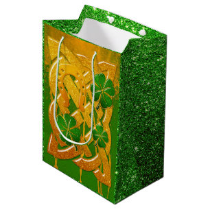Sacola Para Presentes Média Whimsey de 3D divertido irlandês