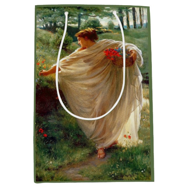 Sacola Para Presentes Média Wild Blossoms (por Edward Poynter) (Frente)