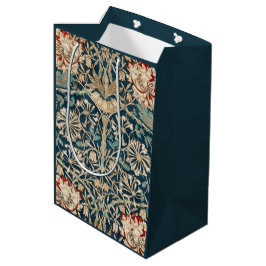 Sacola Para Presentes Média William Morris Antigo Floral Madressilva