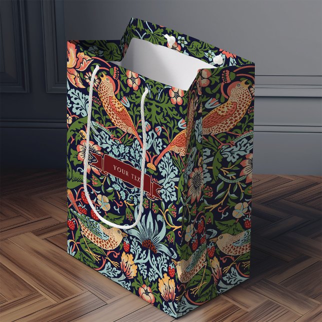 Sacola Para Presentes Média William Morris Strawberry Thef Medium Gift Bag (Criador carregado)