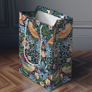 Sacola Para Presentes Média William Morris Strawberry Thief