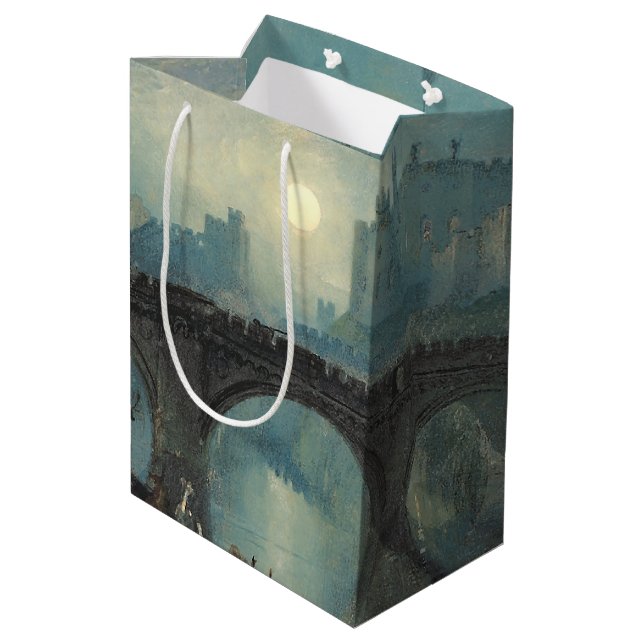 Sacola Para Presentes Média William Turner Alnwick Castle (Verso inclinado)