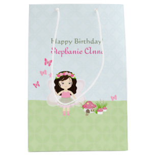 Sacola Para Presentes Média Woodland Fairy Princess