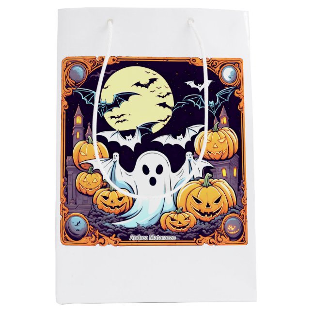 Sacola Para Presentes Média Wow Halloween Thrill (Frente)