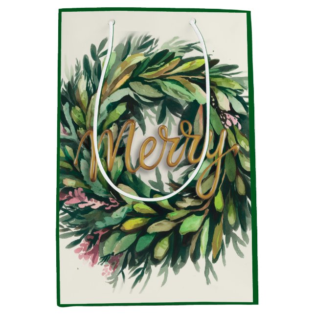 Sacola Para Presentes Média Wreath (Frente)