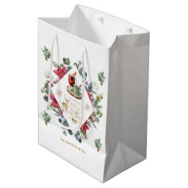 Sacola Para Presentes Média Wreath Wreath Winter Script Deseje A Você Um Feliz