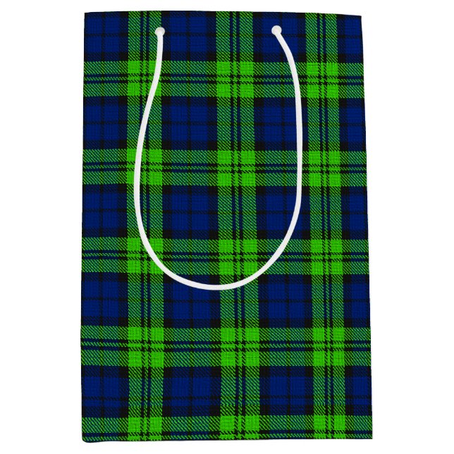 Sacola Para Presentes Média Xadrez Blackwatch Tartan (Frente)