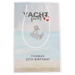 Sacola Para Presentes Média Yacht Boat Cruise Festa de aniversário