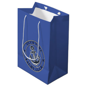 Sacola Para Presentes Média Yacht club marinho Náutico