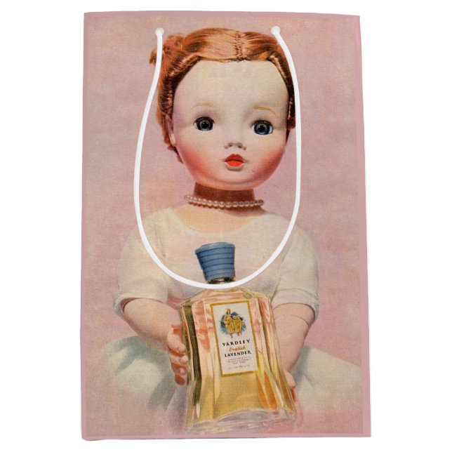 Sacola Para Presentes Média Yardley de 1950 e Madame Alexander Doll (Frente)