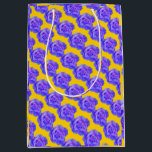 Sacola Para Presentes Média Yellow Navy Blue Floral Patterns Flowers Roses<br><div class="desc">Designed with cool yellow blue floral patterns! Great for birthdays,  baby shower,  easter,  spring summer party,  weddings,  bridal showers and more!</div>
