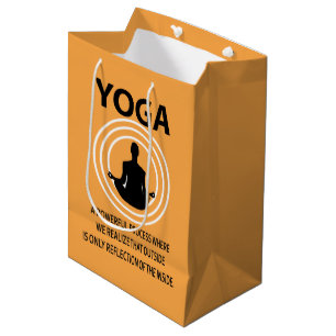 Sacola Para Presentes Média Yoga Meditation Yoga