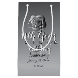 Sacola Para Presentes Pequena 11 Casamento Rosa de Aço 