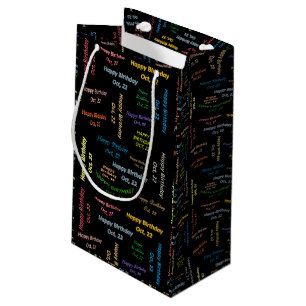 Sacola Para Presentes Pequena 22 de outubro, Bag do Presente de Aniversário