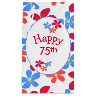 Sacola Para Presentes Pequena 75.º aniversário das urnas de branco