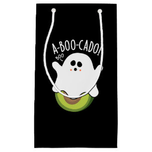 Sacola Para Presentes Pequena A-boo-scado Funny Avocado Pun Dark BG