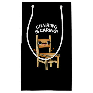 Sacola Para Presentes Pequena A Cadeação É Engraçada A Partilhar O Pun Dark BG