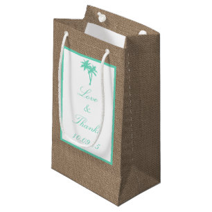 Sacola Para Presentes Pequena A coleção tropical do casamento de praia da