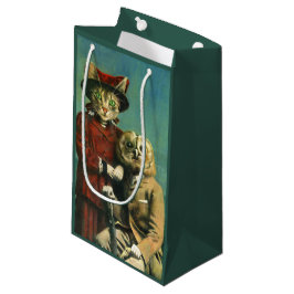 Sacola Para Presentes Pequena A Coruja E O Gato Pussy Dão Saco