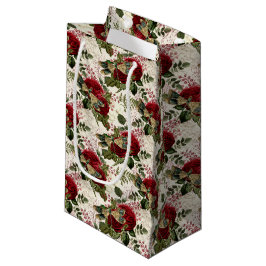 Sacola Para Presentes Pequena A Série Rosa e Libélula (Design 7)