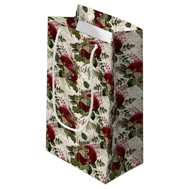 Sacola Para Presentes Pequena A Série Rosa e Libélula (Design 7) (Frente inclinada)