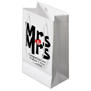 Sacola Para Presentes Pequena A Sra. Black Red Bold Modern Personalizado