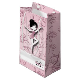 Sacola Para Presentes Pequena A turmalina cor-de-rosa | da boneca | da bailarina