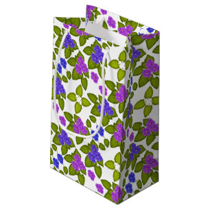 Sacola Para Presentes Pequena A violeta africana roxa floresce o saco do