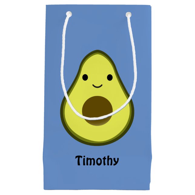 Sacola Para Presentes Pequena Abacate bonito de Kawaii (Frente)