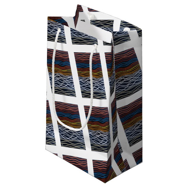 Sacola Para Presentes Pequena Abstract Seafront Painting by Alfred Fox (Frente inclinada)