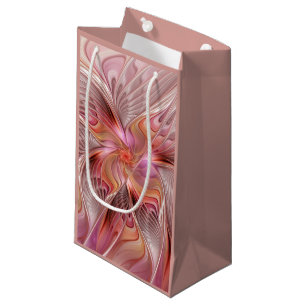 Sacola Para Presentes Pequena Abstrato Butterfly Fantasy Fractal Arte Colorida