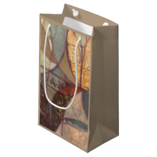 Sacola Para Presentes Pequena Abstrato Floral Leaf Painting de Norman Wyatt
