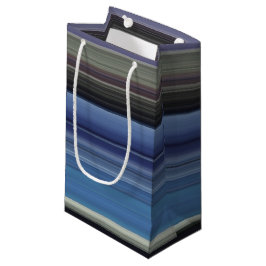 Sacola Para Presentes Pequena Abstrato nº 1: Azul e cinza