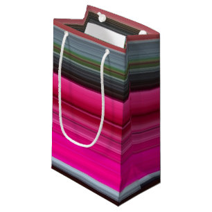 Sacola Para Presentes Pequena Abstrato nº 1: Cerise e cinzas