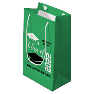 Sacola Para Presentes Pequena Adicionar Graduação Verde Escolar