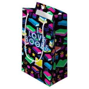 Sacola Para Presentes Pequena Adoro Livros Coloridos