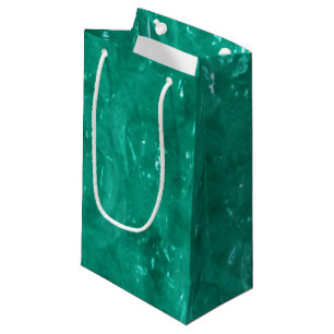 Sacola Para Presentes Pequena Água Dappled verde de Seafoam