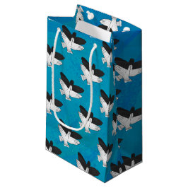Sacola Para Presentes Pequena Águia Sombra em Azul