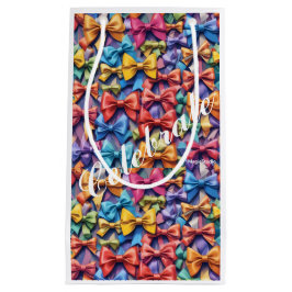 Sacola Para Presentes Pequena AI Celebrar a barra de presentes do padrão de Arco