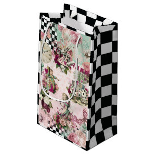 Sacola Para Presentes Pequena Alice Moderna Elegante no País das Maravilhas