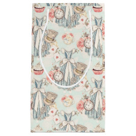 Sacola Para Presentes Pequena Alice no País das Maravilhas Clássico Azul