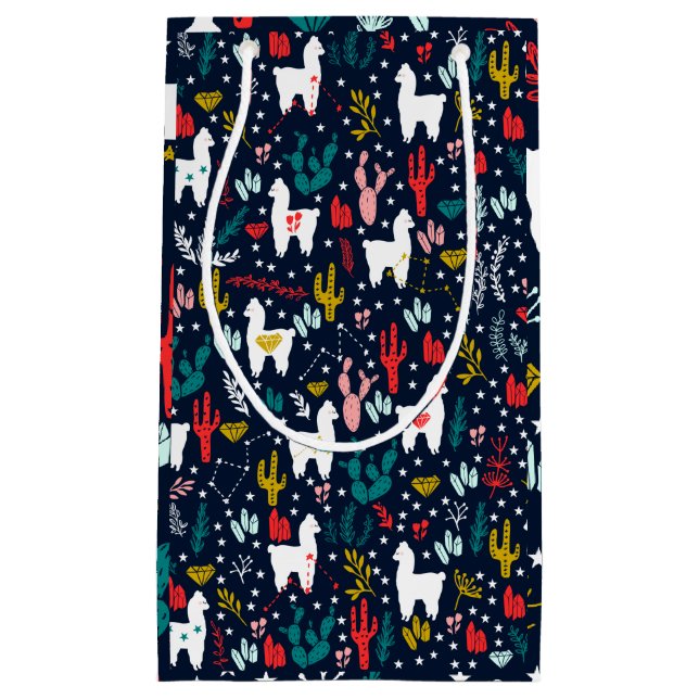 Sacola Para Presentes Pequena Alpaca bonito (Frente)